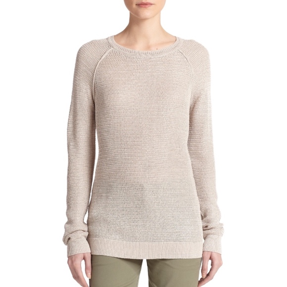 Vince Sweaters - • Vince • Metallic Crewneck Sweater in Natural
